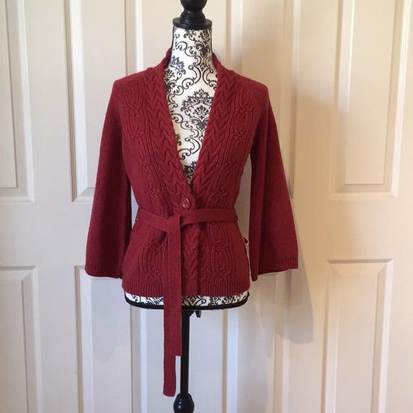 Merona Sweaters - Red Sweater with Belt